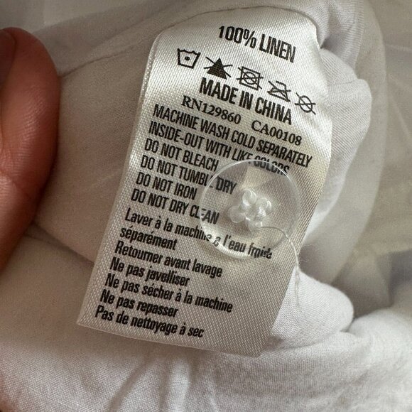 Rhythm Linen Pants White Trousers Lined Tailored Retails $80 - Picture 8 of 16